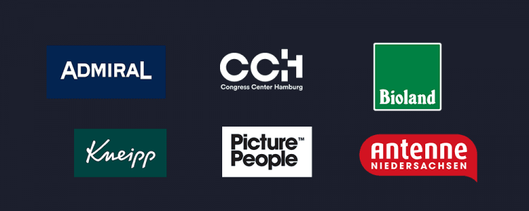 Logos von Unternehmen, die audiorooms nutzen